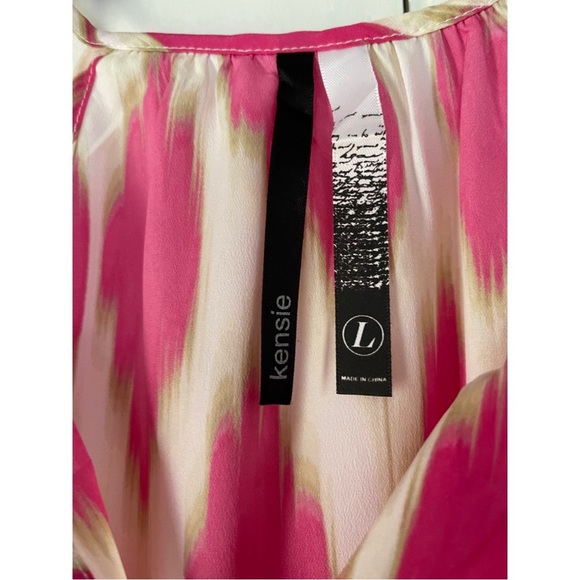 Kensie Bold Pink Sleeveless Top Size L New - Picture 4 of 5